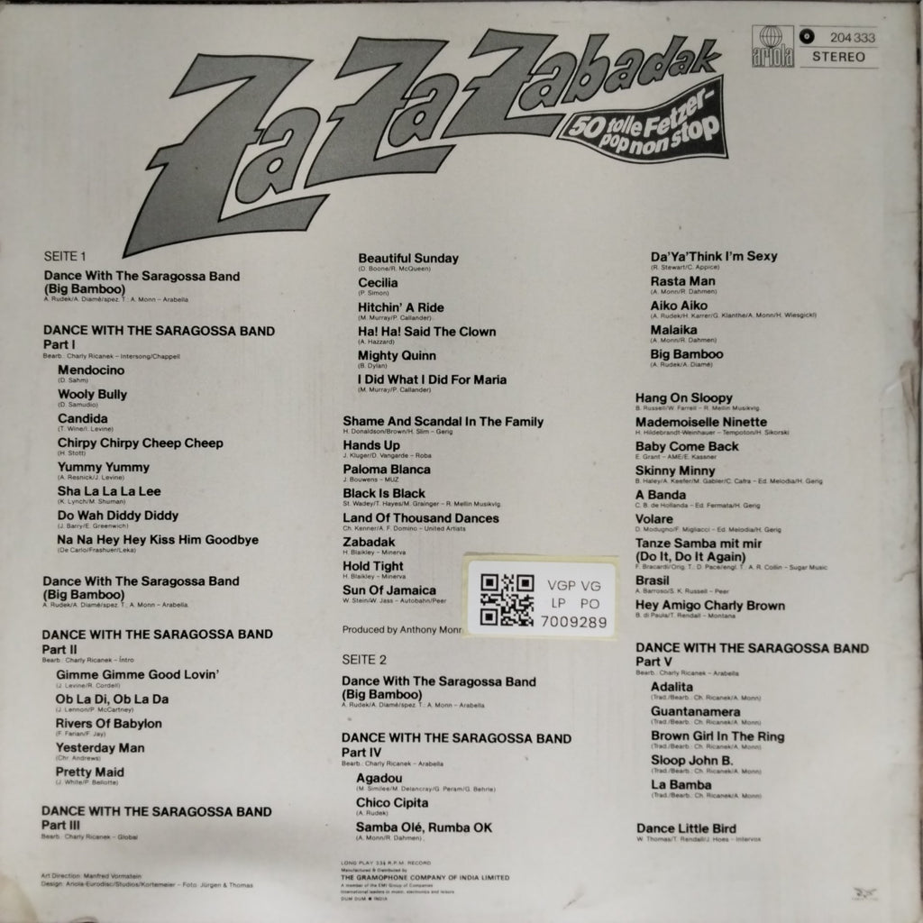 Saragossa Band - Za Za Zabadak (Vinyl)
