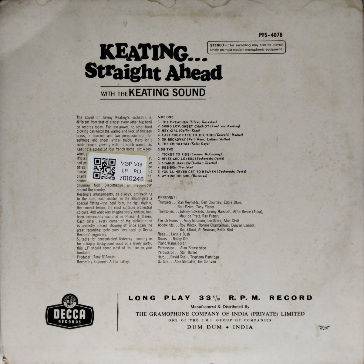 The Keating Sound - Keating... Straight Ahead (Vinyl)