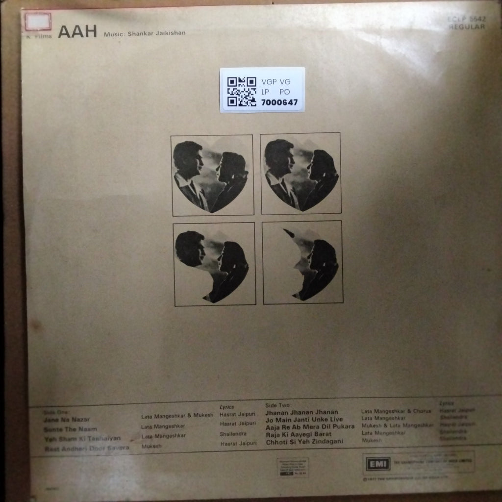 Shankar Jaikishan - AAH (Vinyl)