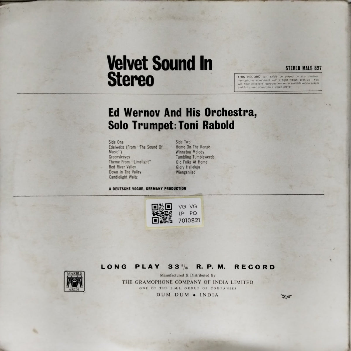 Ed Wernov And His Orchestra - Velvet Sound In Stereo (Vinyl)