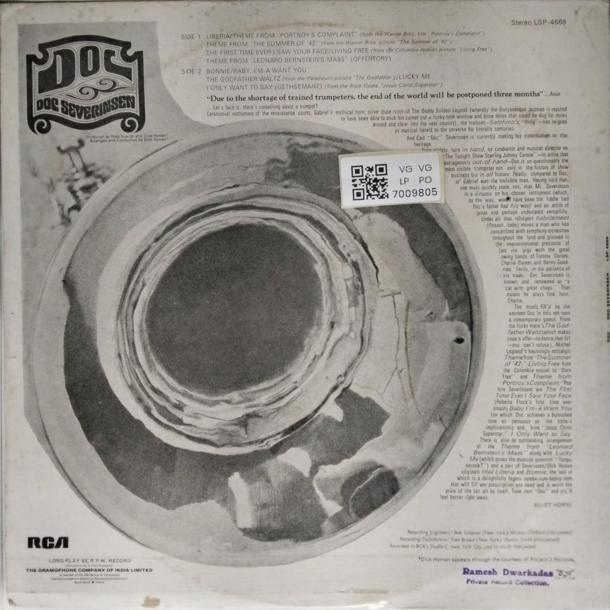 Doc Severinsen - Doc Severinsen (Vinyl)