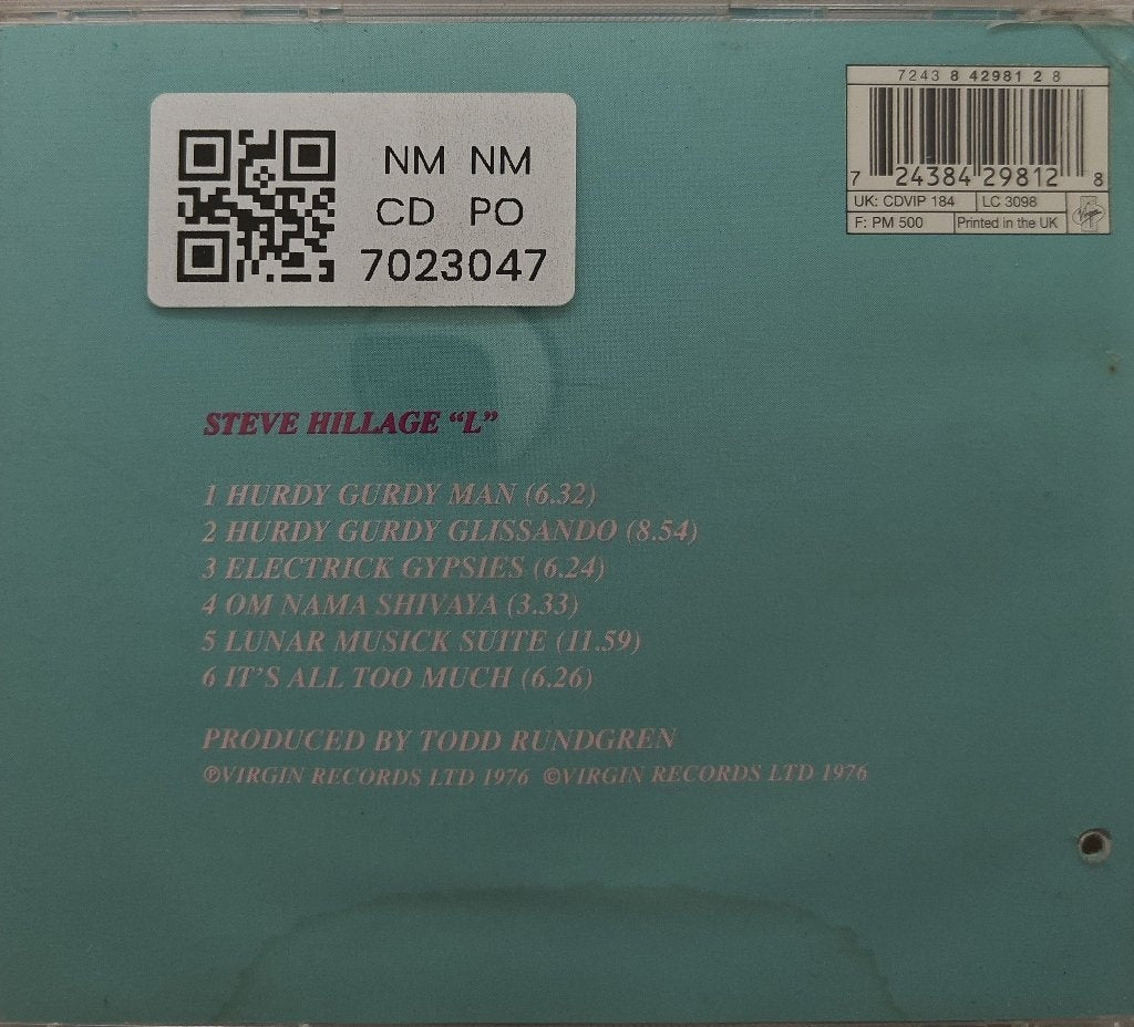 Steve Hillage - L (CD)