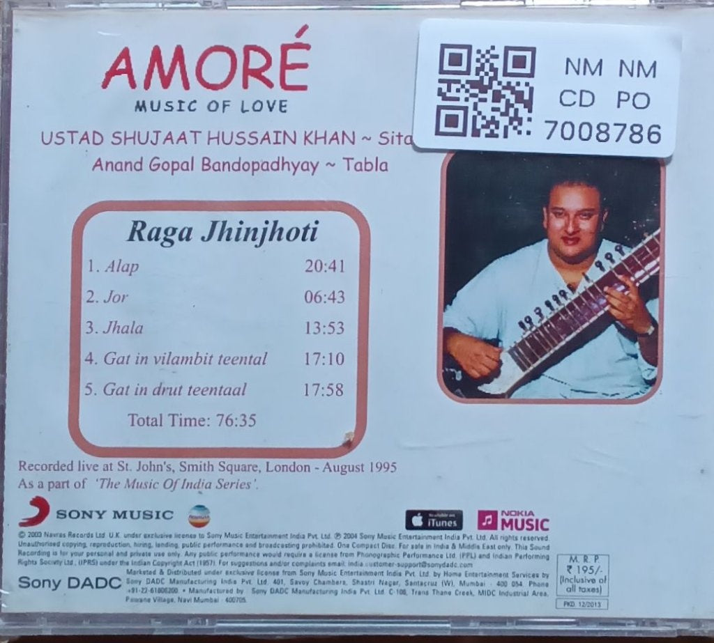 Shujaat Hussain Khan - Amoré Music of Love (CD)