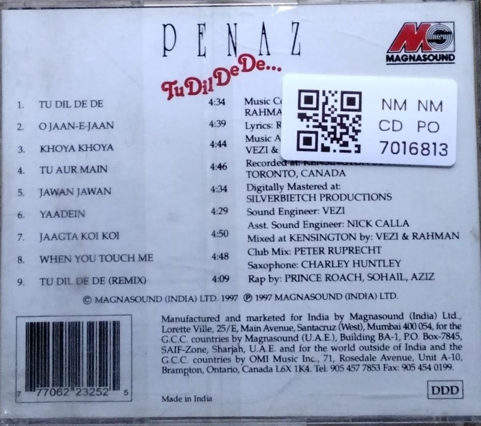 Penaz - Tu Dil De De (CD)