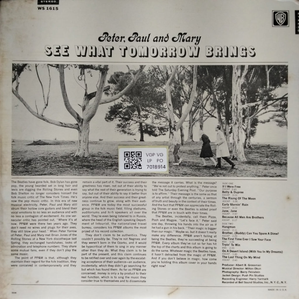 Peter, Paul and Mary - See What Tomorrow Brings (Vinyl)