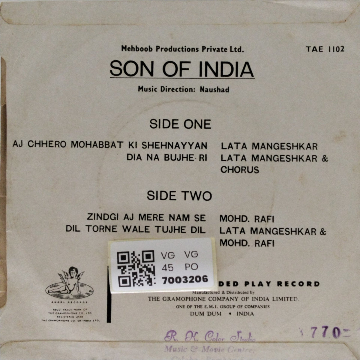 Naushad - Son of India (45-RPM)