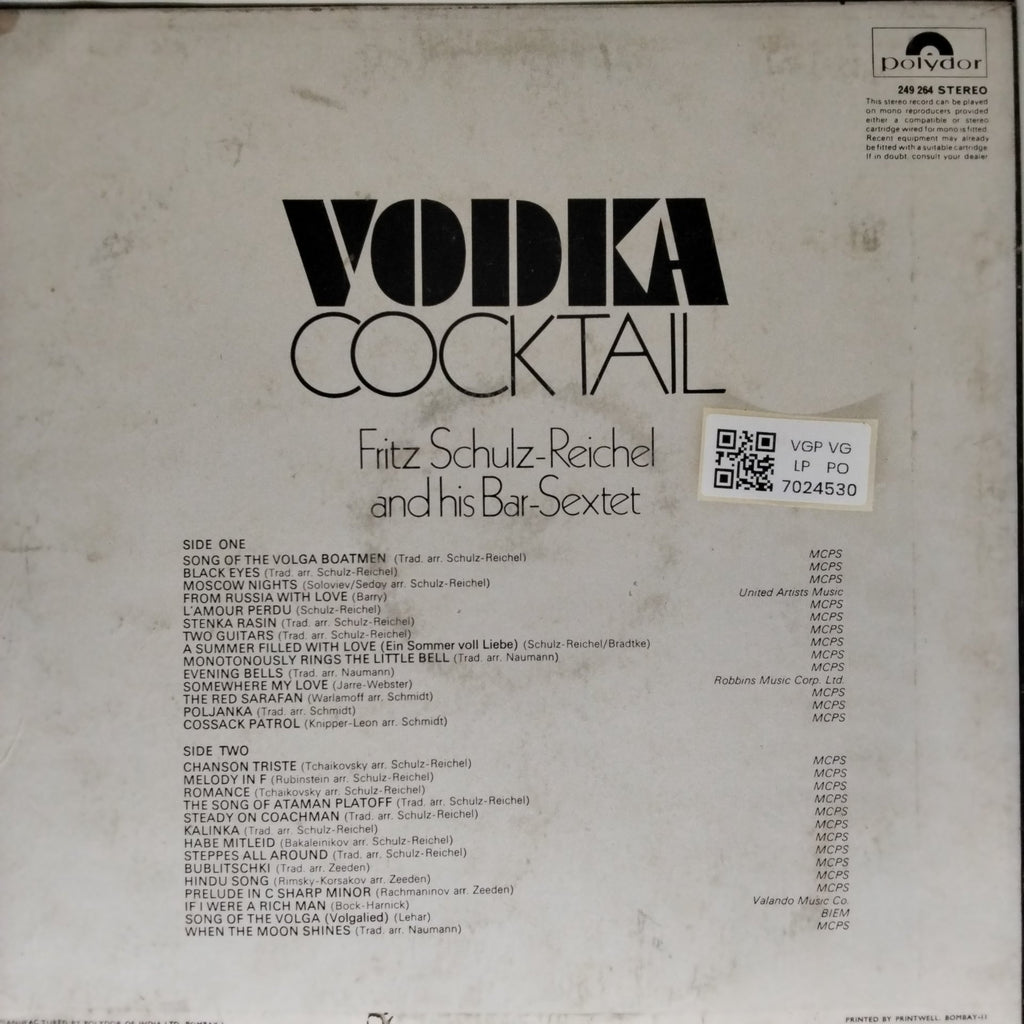 Fritz Schulz-Reichel and his Bar-Sextet - Vodka Cocktail (Vinyl)