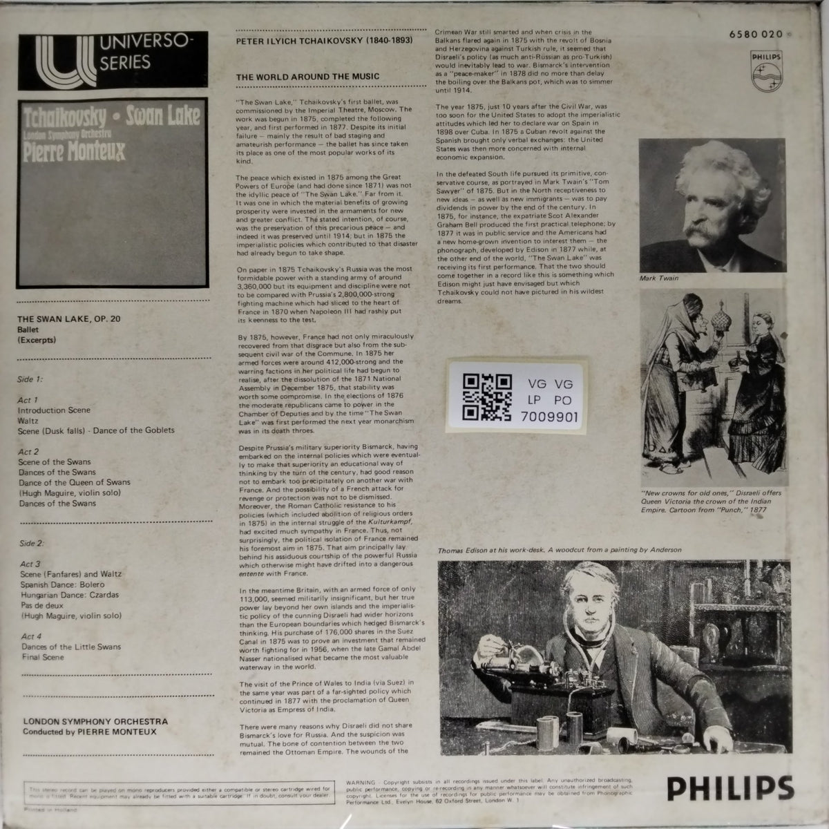 Peter Ilyich Tchaikovsky, London Symphony Orchestra, Pierre Monteux - Swan Lake (Vinyl)