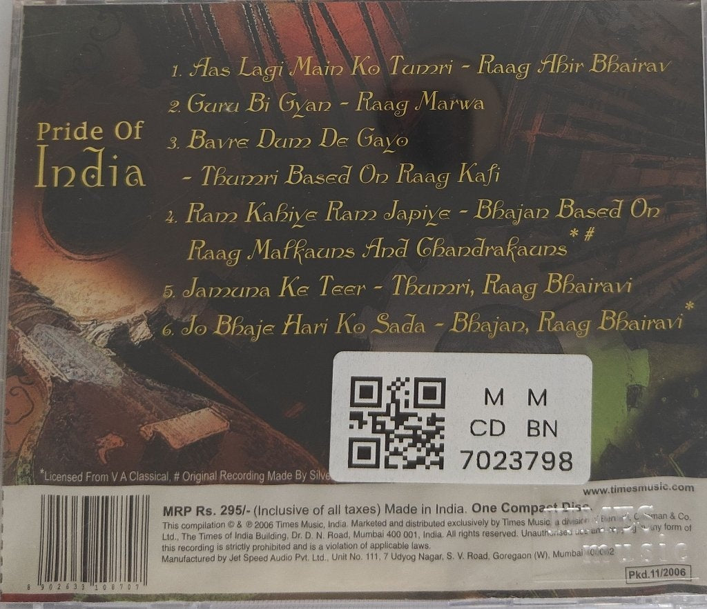 Pandit Bhimsen Joshi - Pride of India (CD)