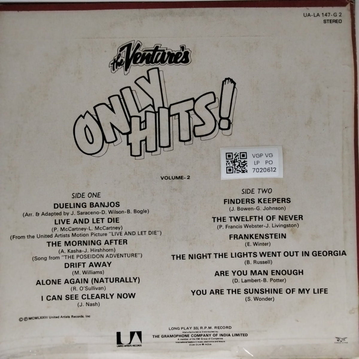 The Ventures - Only Hits! Vol. 2 (Vinyl)