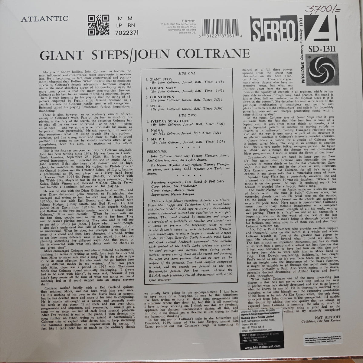 John Coltrane - Giant Steps (Vinyl)