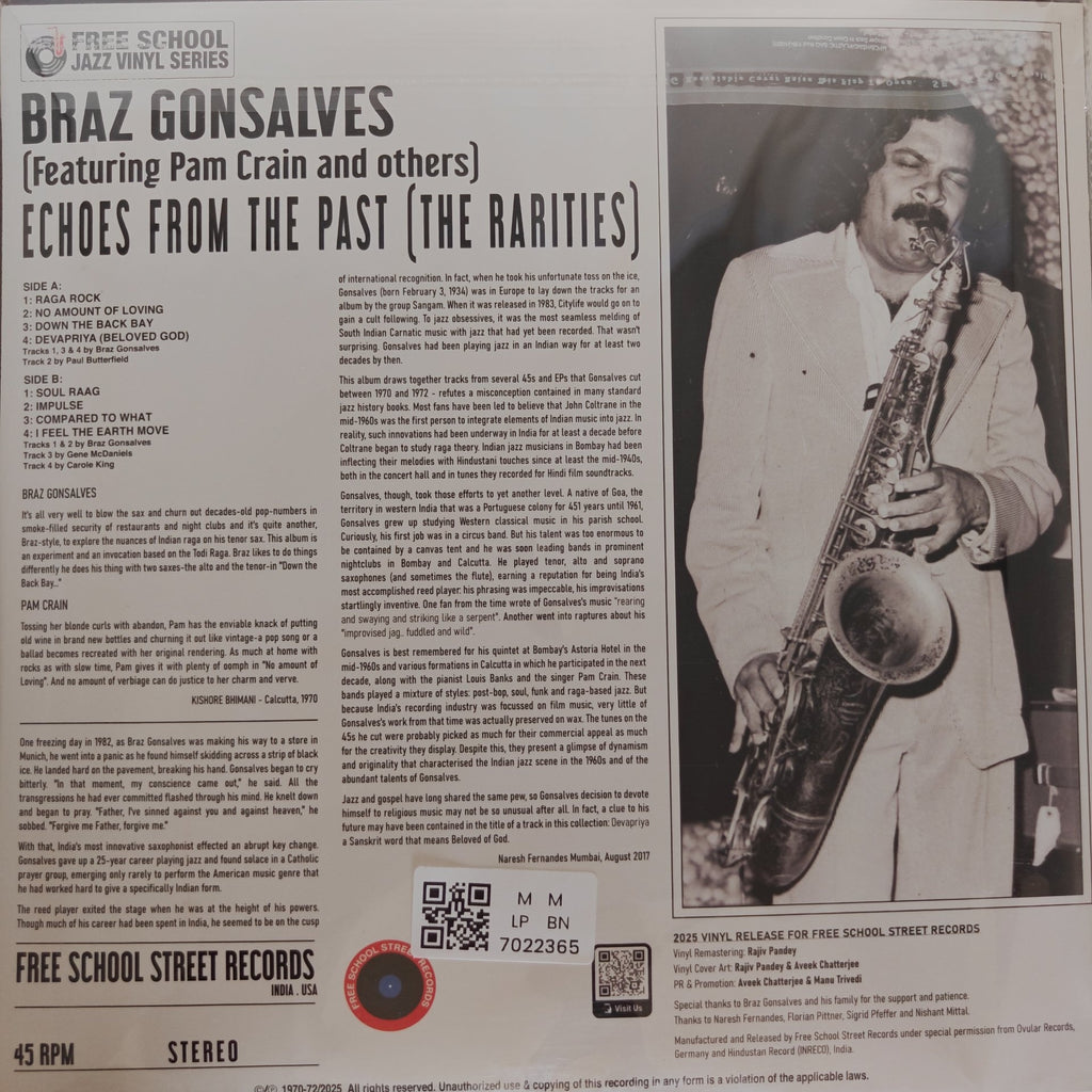 Braz Gonsalves - Echoes From The Past (The Rarities) (Vinyl)