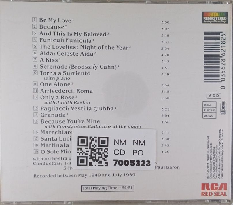 Mario Lanza - The Legendary Tenor (CD)