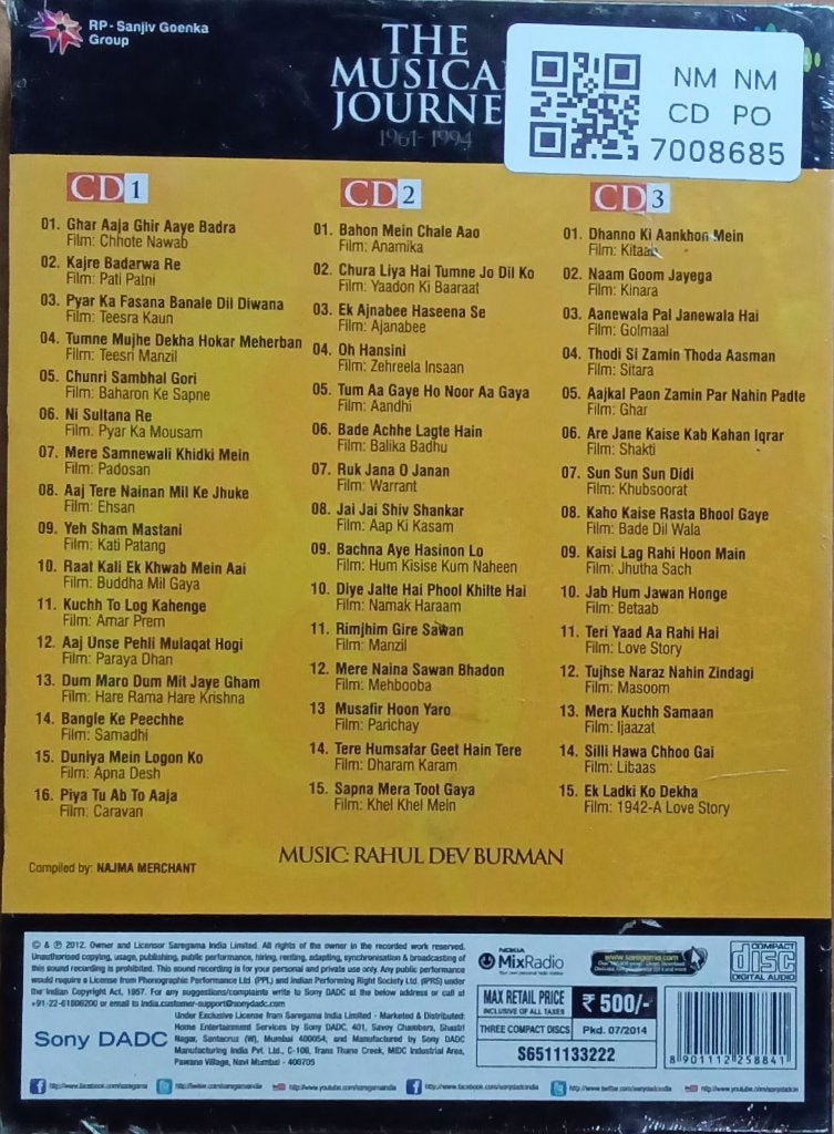 R.D. Burman - The Musical Journey 1961-1994 (CD) (3)