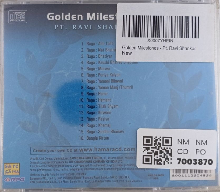 Pt. Ravi Shankar - Golden Milestones (CD)