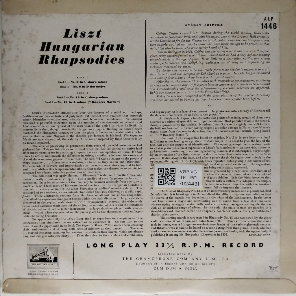 György Cziffra - Hungarian Rhapsodies (Vinyl)