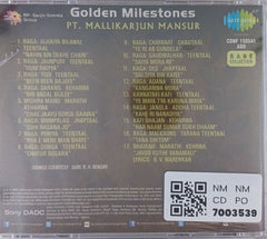 Pt. Mallikarjun Mansur - Golden Milestones (CD)