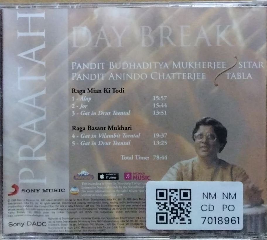 Pandit Budhaditya Mukherjee - Praatah - Day Break (CD)