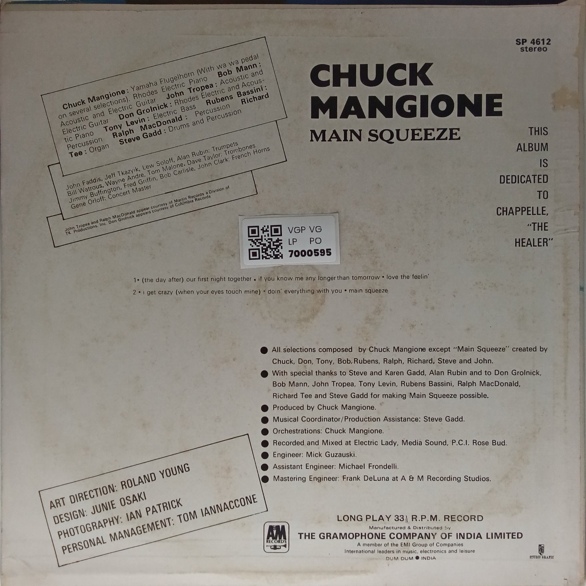 Chuck Mangione - Main Squeeze (Vinyl)