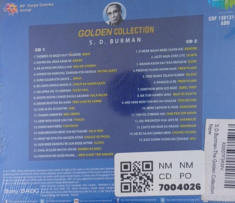 S.D. Burman - Golden Collection: His Greatest Hits (CD)