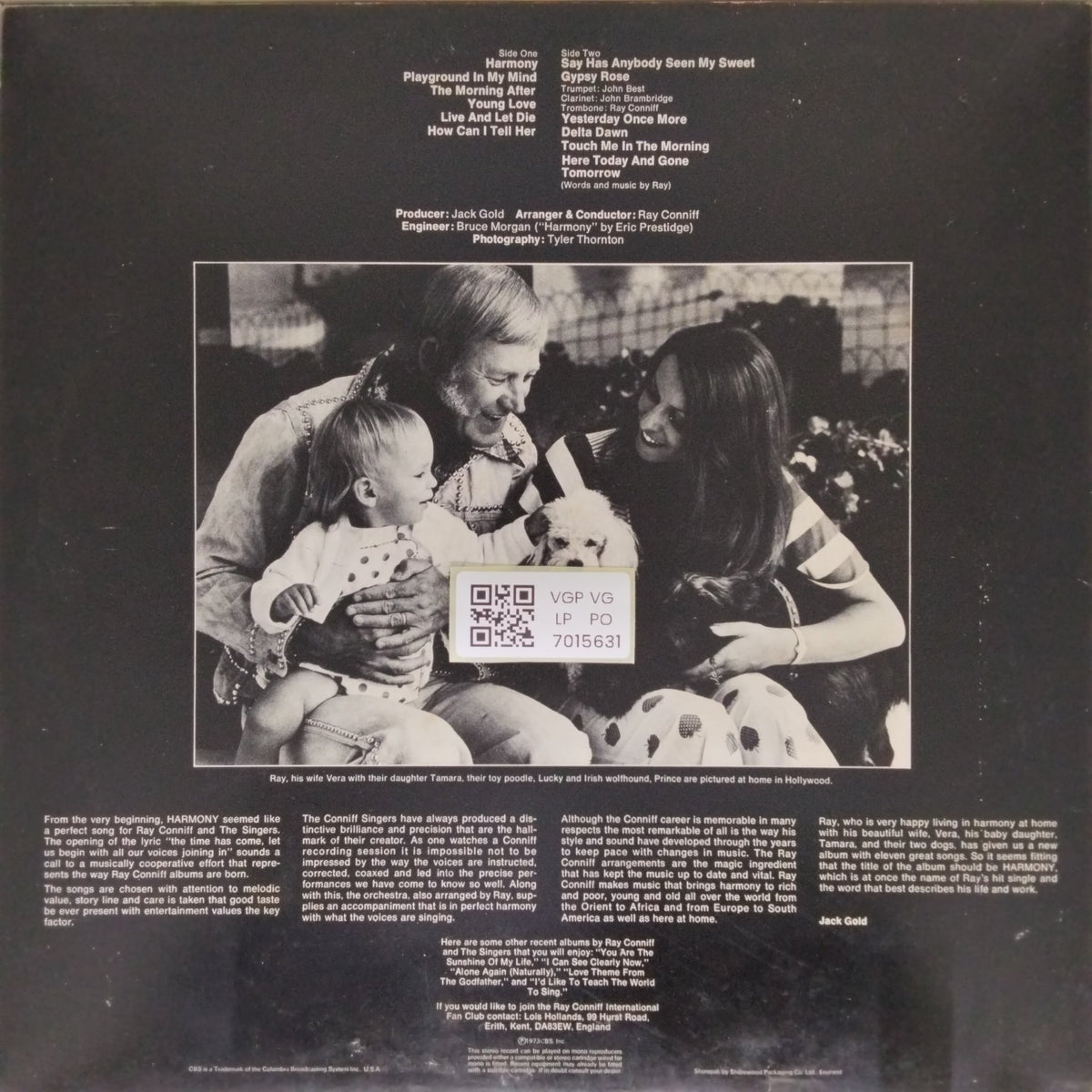 Ray Conniff - Harmony (Vinyl)