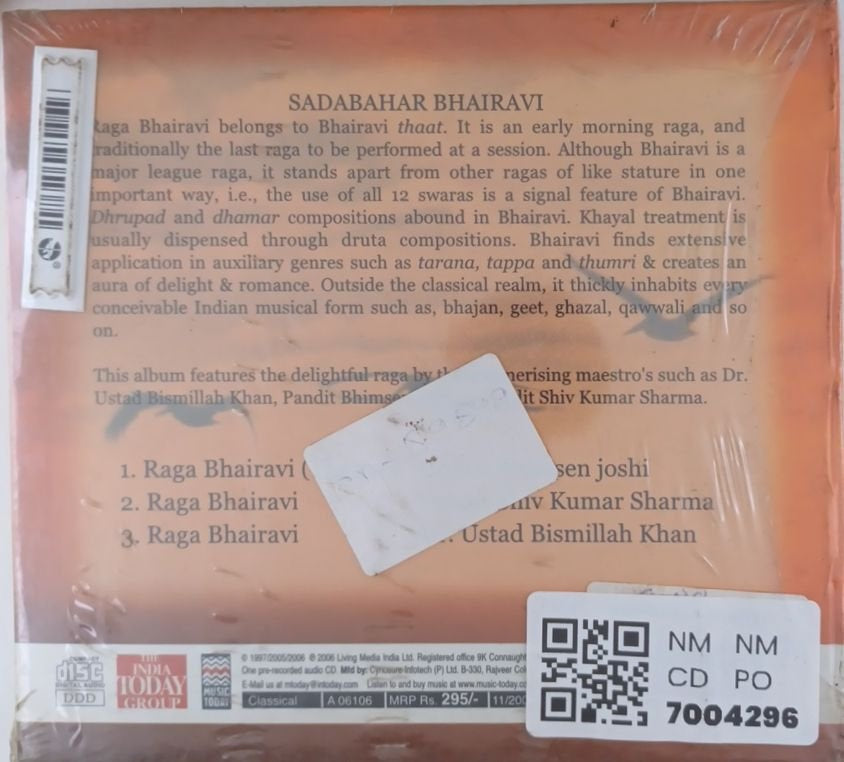 Bismillah Khan, Bhimsen Joshi, Shiv Kumar Sharma - Sadabahar Bhairavi (CD)