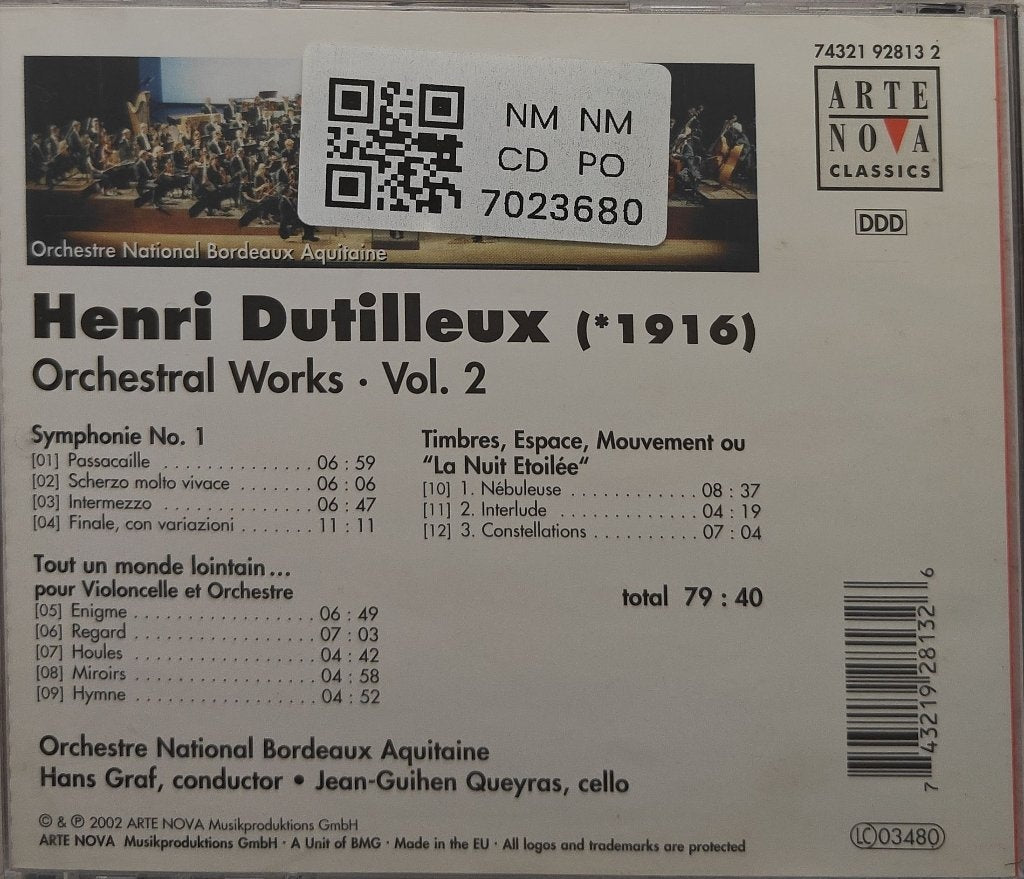 Henri Dutilleux - Orchestral Works · Vol. 2 (CD)