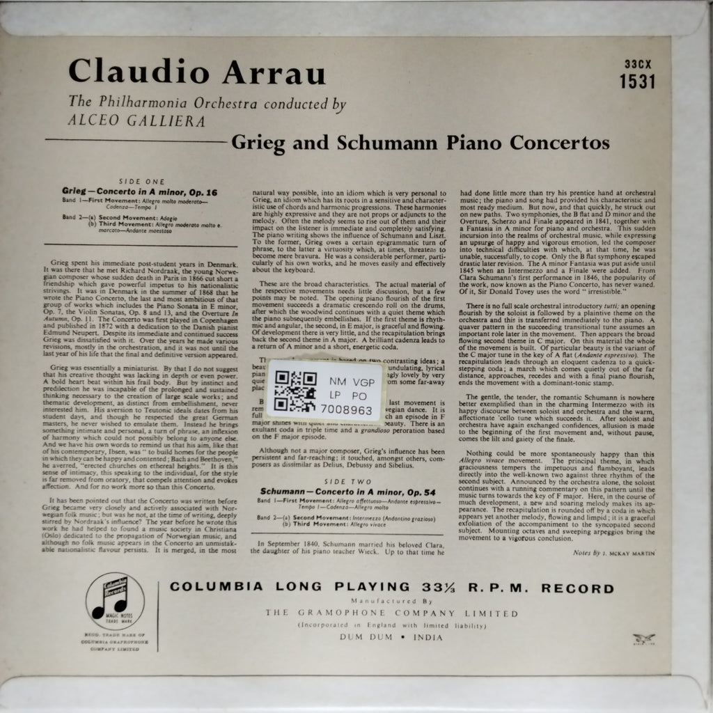 Claudio Arrau, Philharmonia Orchestra, Alceo Galliera - Grieg & Schumann Piano Concertos (Vinyl)