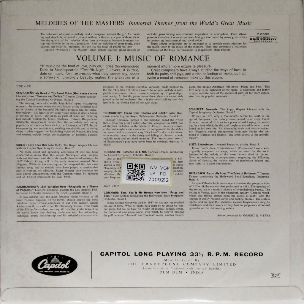 Various - Music of Romance (Vinyl)