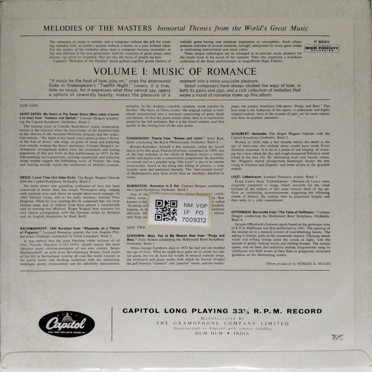 Various - Music of Romance (Vinyl)