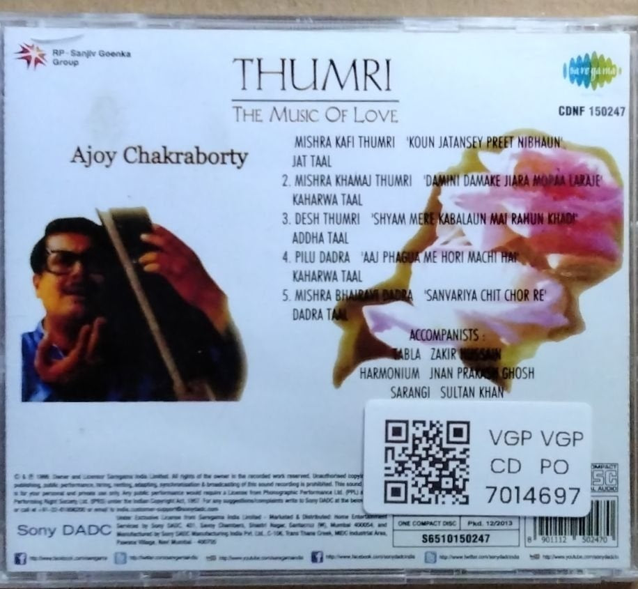 Ajoy Chakraborty - Thumri - The Music of Love (CD)