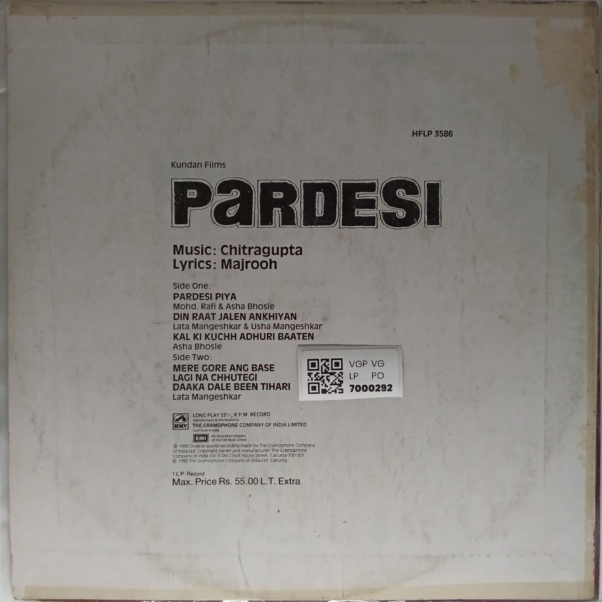 Chitragupta - Pardesi (Vinyl)