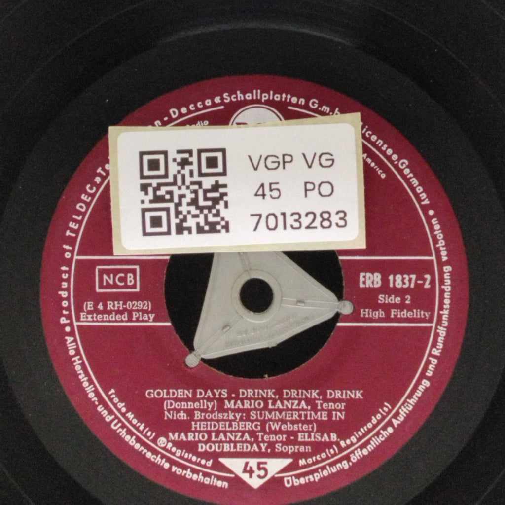 Mario Lanza - The Student Prince (45-RPM)