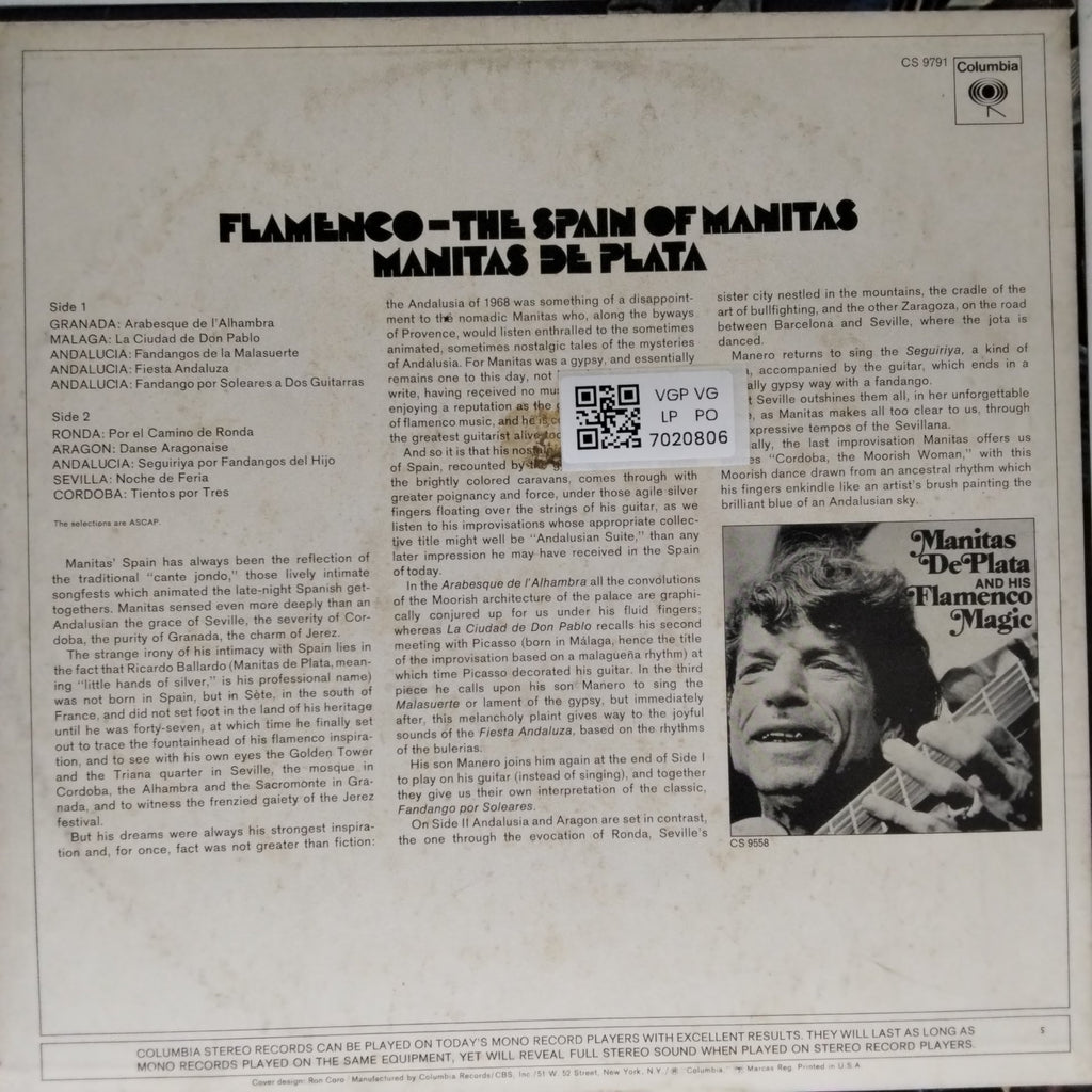 Manitas De Plata - Flamenco - The Spain of Manitas (Vinyl)