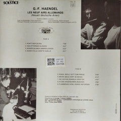G.F. Haendel - Les Neuf "Airs Allemands" (Neuen Deutsche Arien) (Vinyl)