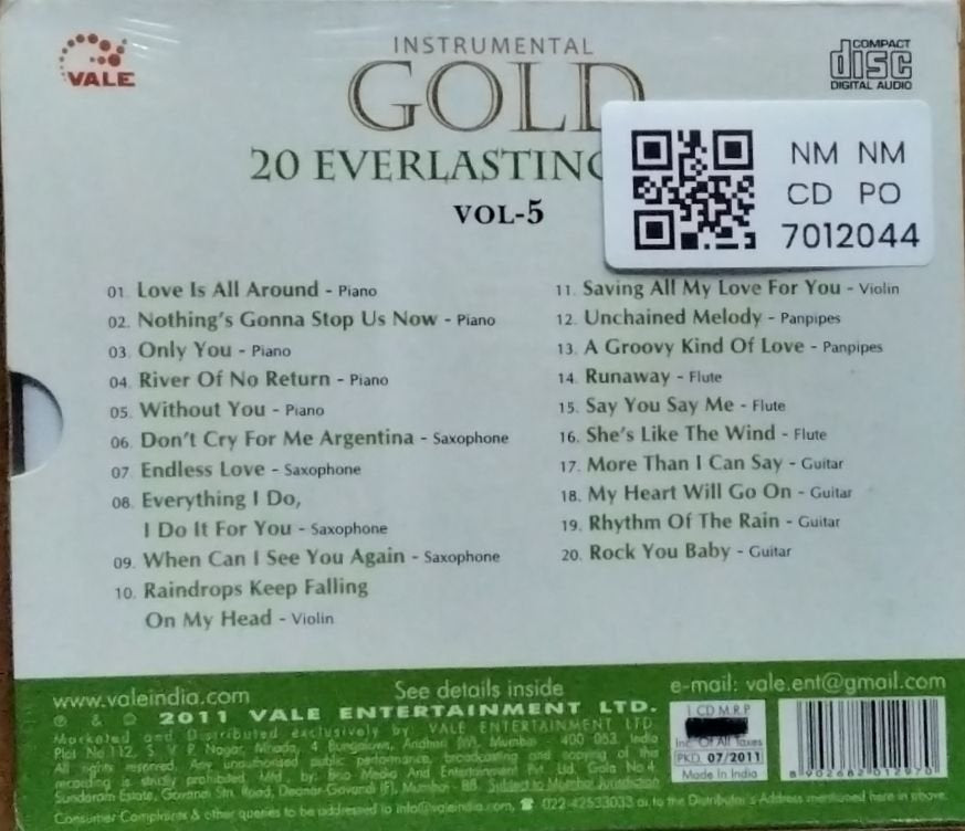 Various - Instrumental Gold: 20 Everlasting Hits Vol. 5 (CD)