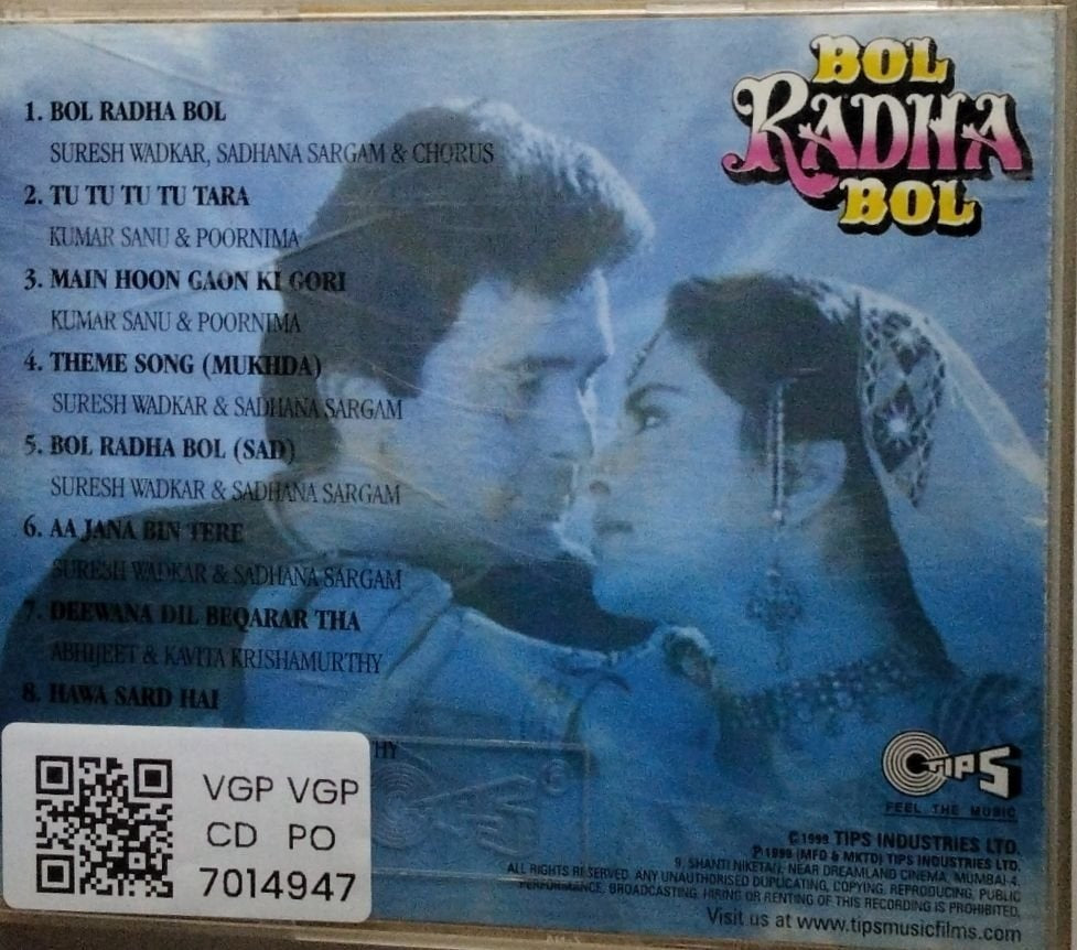 Anand Milind - Bol Radha Bol (CD)