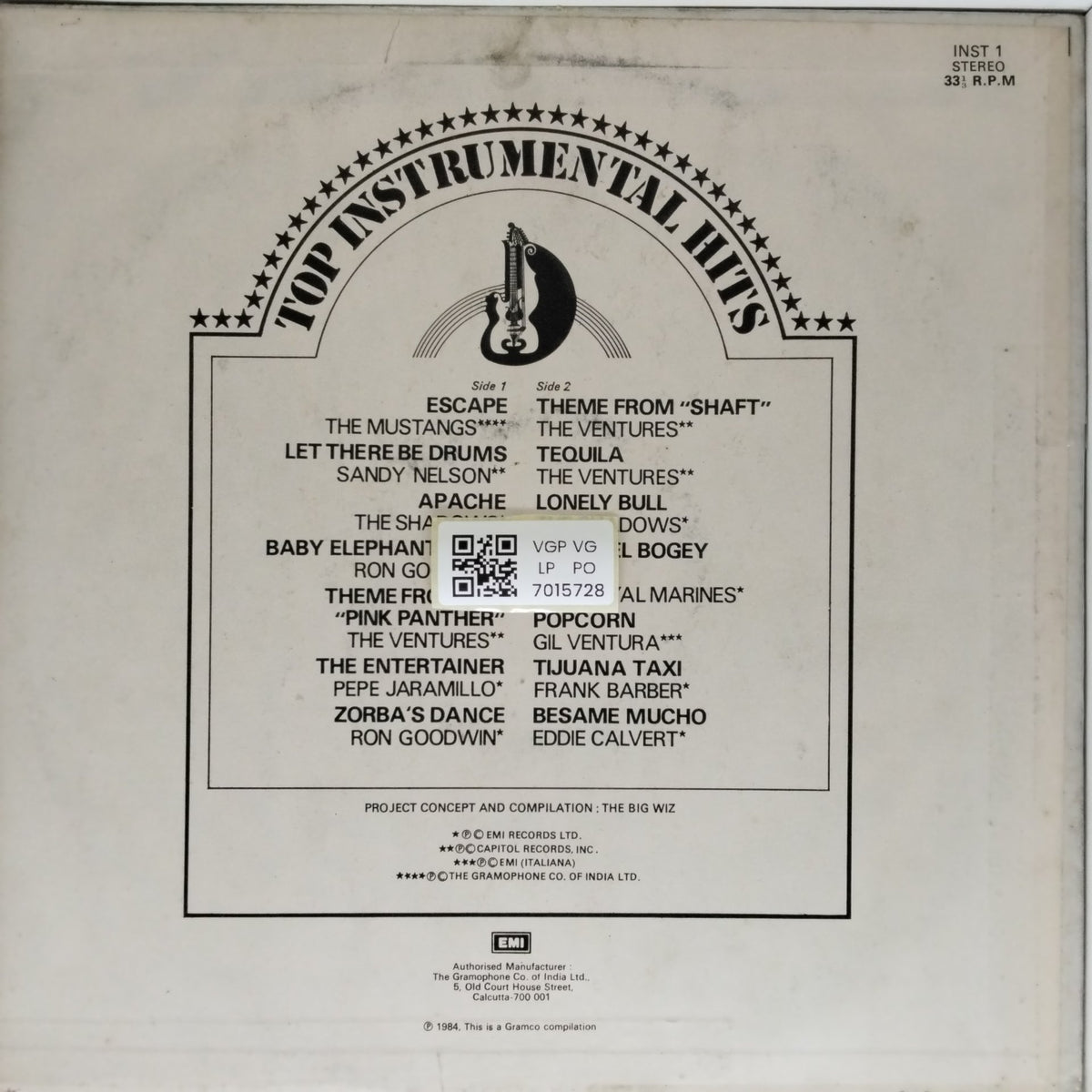Various - Top Instrumental Hits (Vinyl)