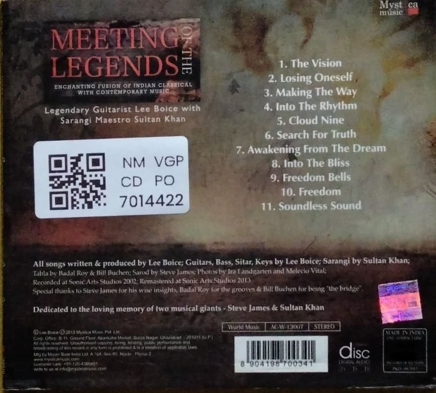 Lee Boice, Sultan Khan - Meeting of the Legends (CD)