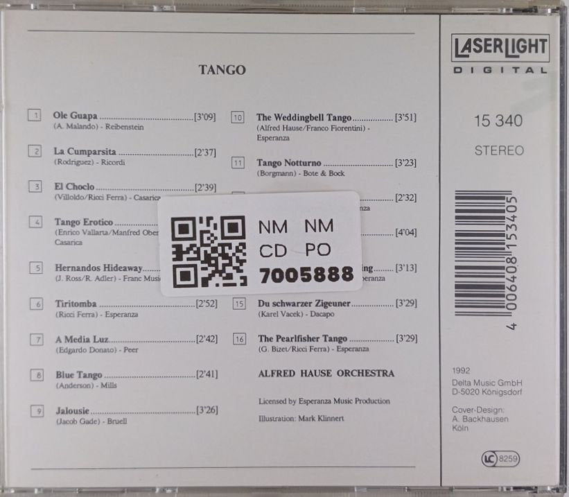 Alfred Hause Orchestra - Tango (CD)
