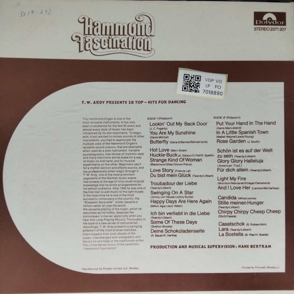 T.W. Ardy - Hammond Fascination (Vinyl)