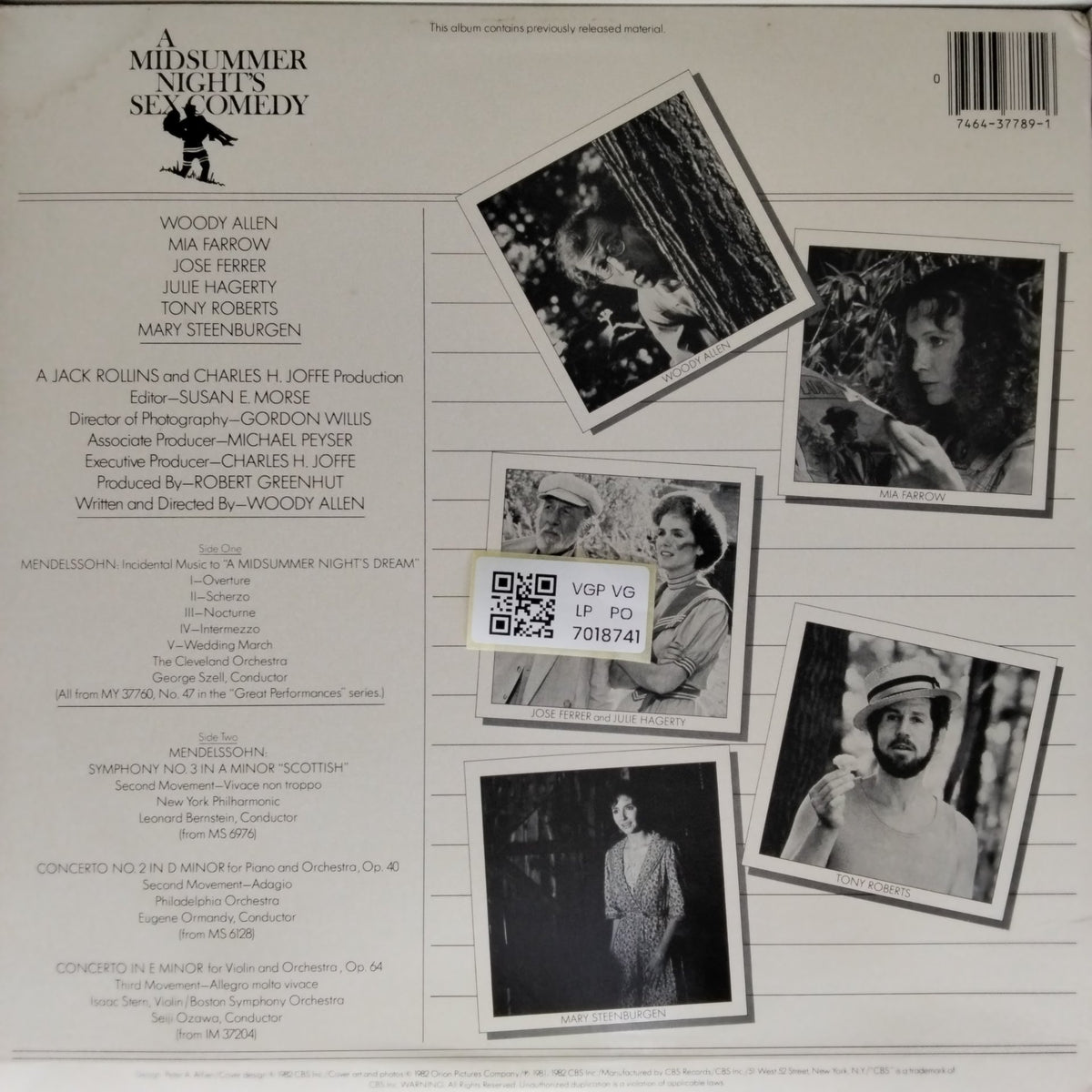 Felix Mendelssohn - A Midsummer Night's Sex Comedy (Vinyl)