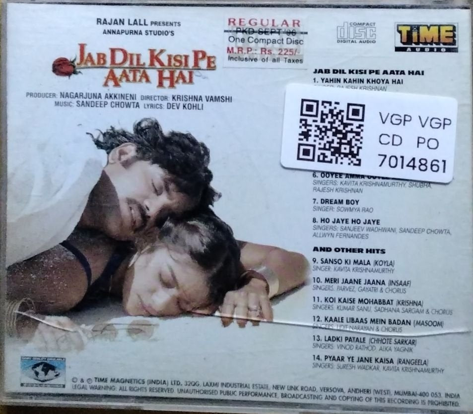 Sandeep Chowta - Jab Dil Kisi Pe Aata Hai (CD)