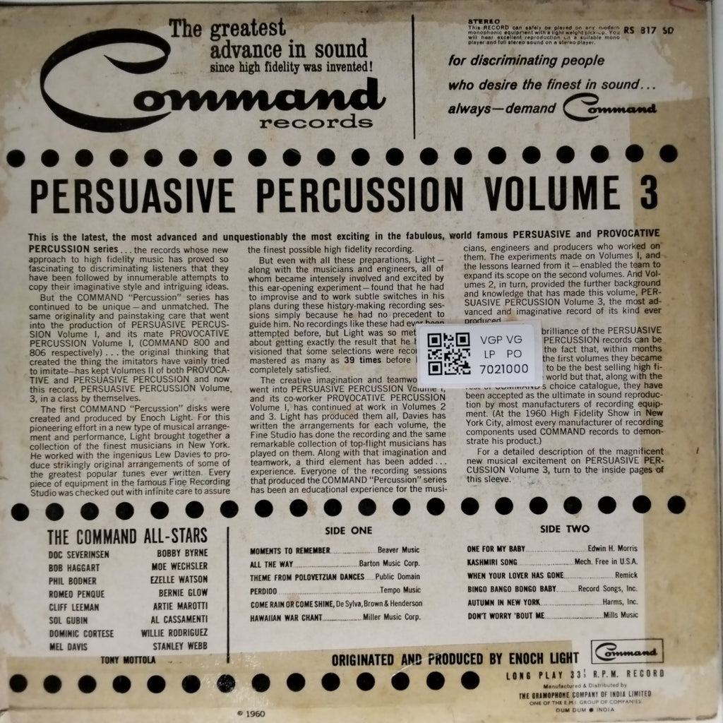 The Command All-Stars - Persuasive Percussion Volume 3 (Vinyl)