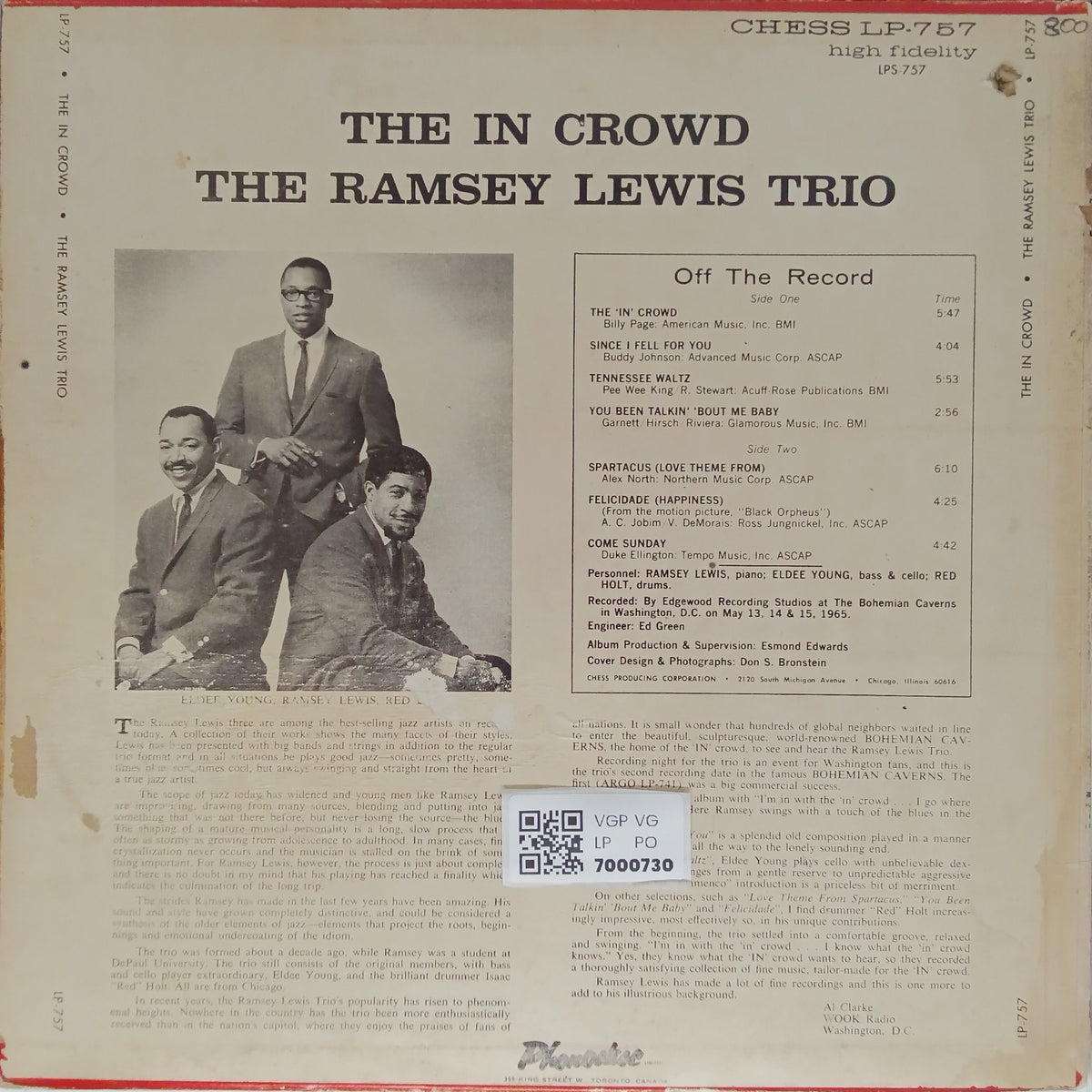 The Ramsey Lewis Trio - The In Crowd (Vinyl)