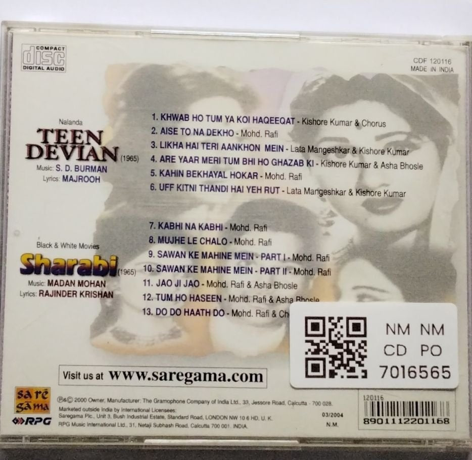 S.D. Burman, Madan Mohan - Teen Devian / Sharabi (CD)
