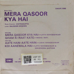 Chitragupta - Mera Qasoor Kya Hai (45-RPM)