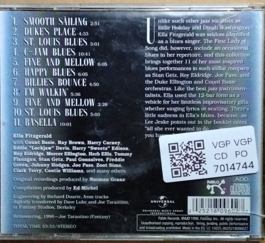 Ella Fitzgerald - Bluella: Ella Fitzgerald Sings the Blues (CD)