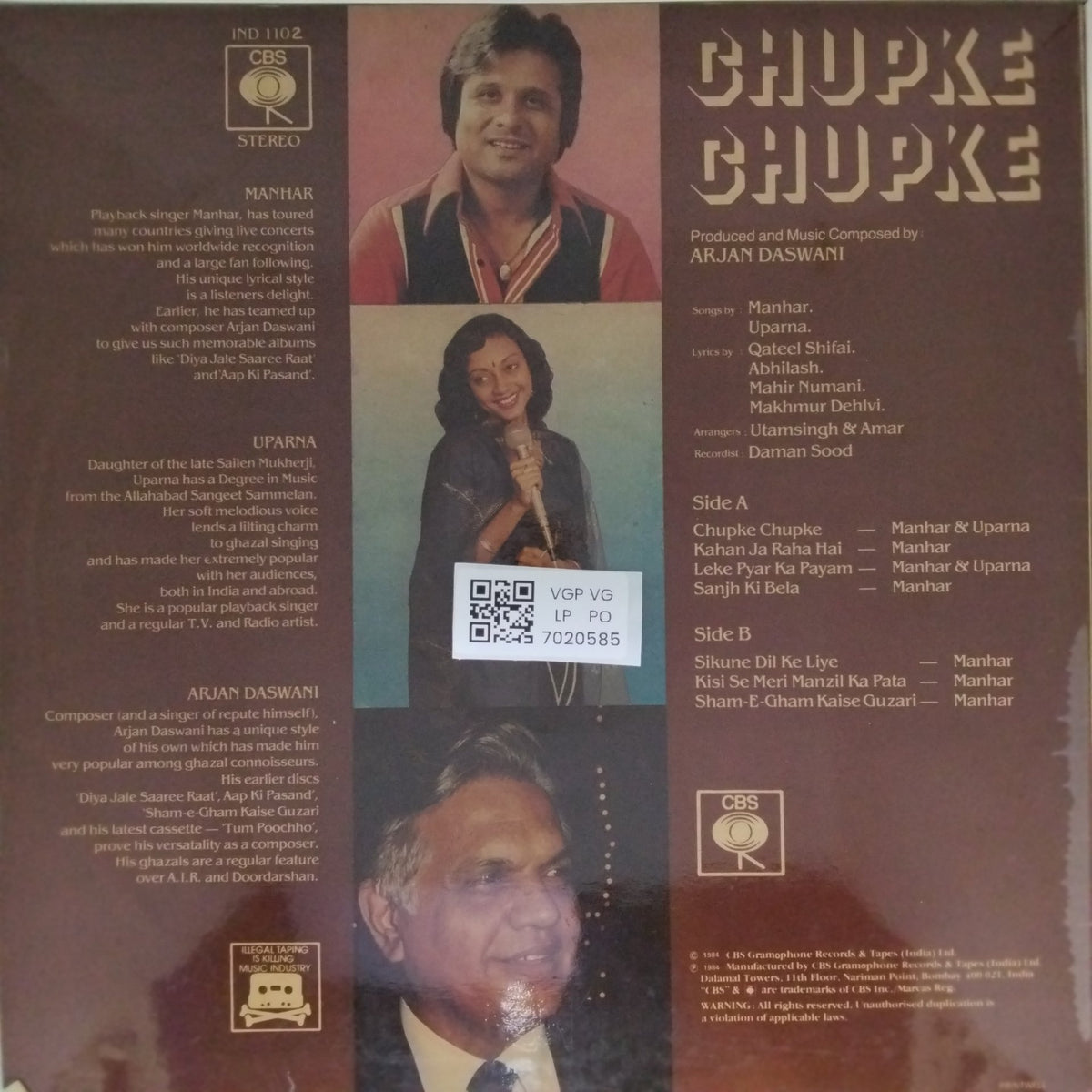 Arjan Daswani - Chupke Chupke (Vinyl)
