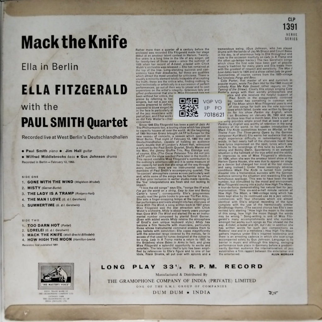 Ella Fitzgerald - Mack the Knife - Ella in Berlin (Vinyl)
